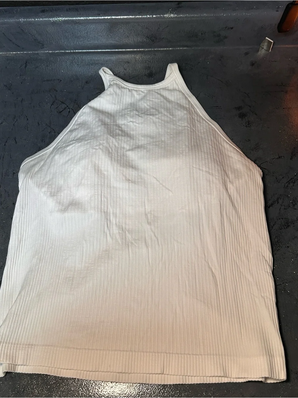 lululemon athletica White Ribbed Halter Tank Top
